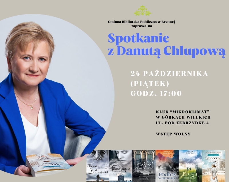 Spotkanie autorskie z Danutą Chlupową